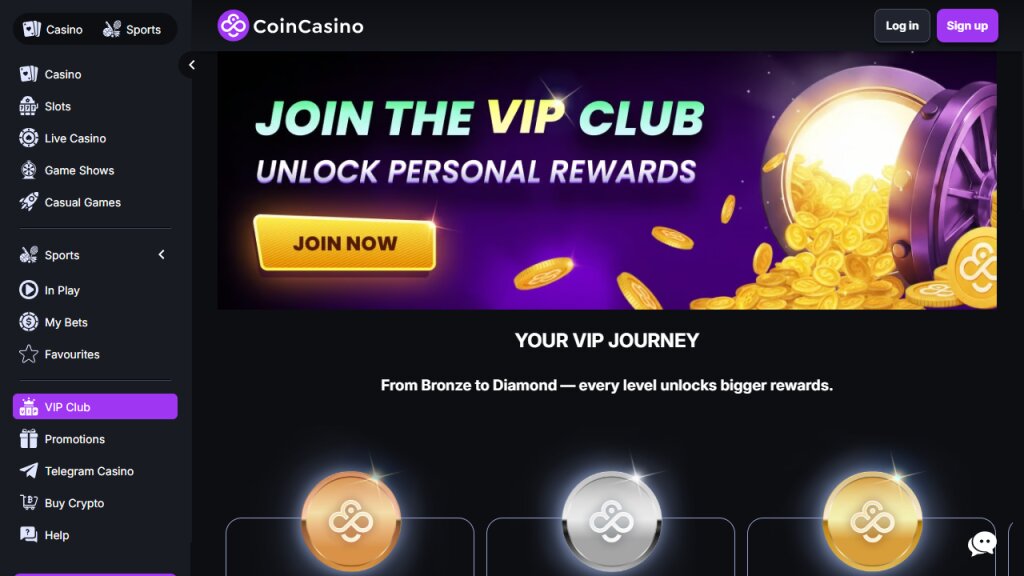 screenshot van coin casino no cruks bookmaker